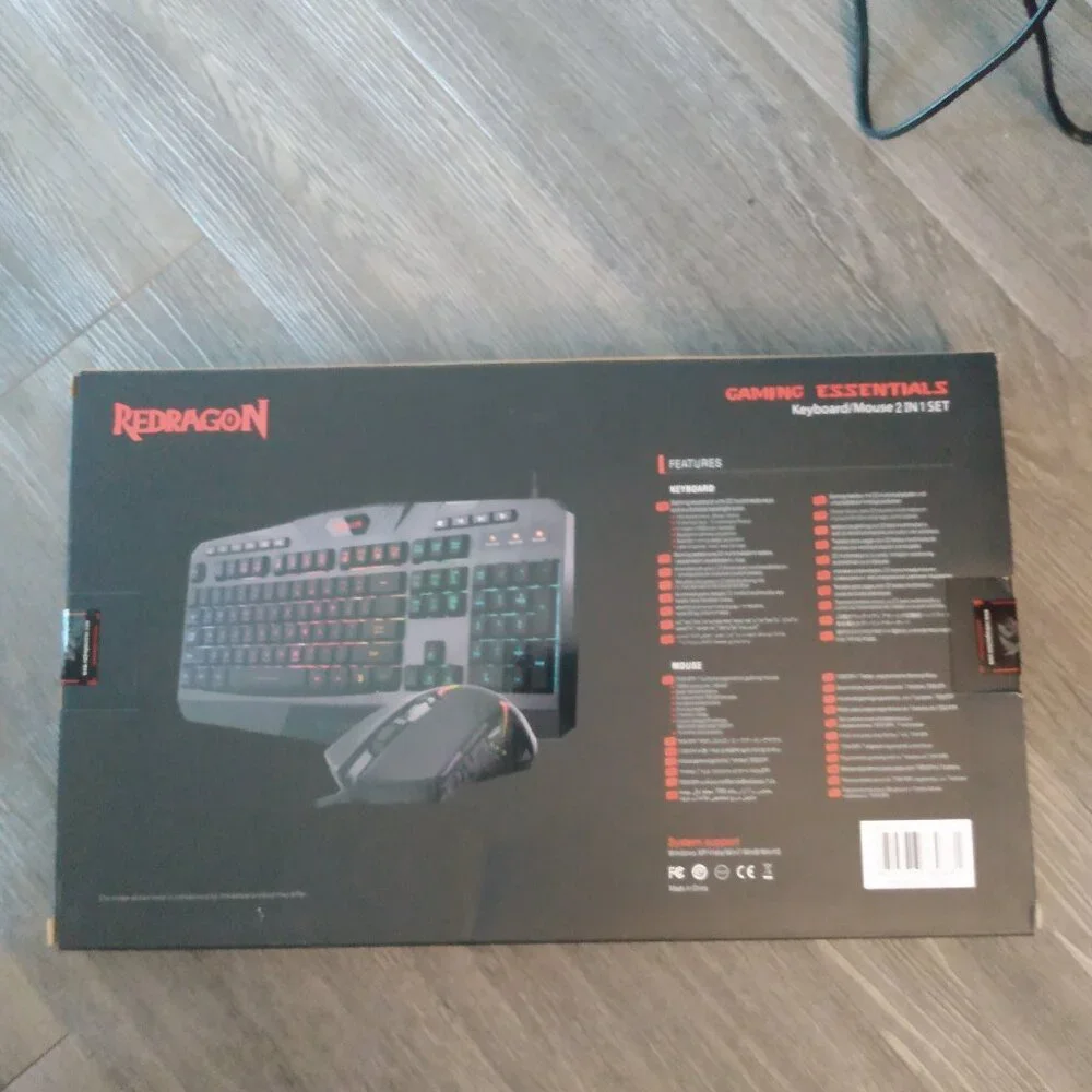 Redragon gaming keyboard and mouse combo.
